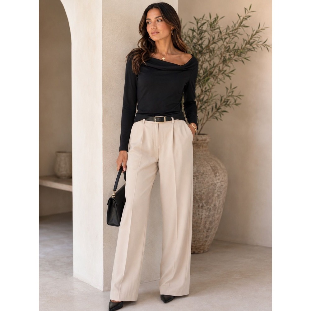 #243 Theory Black Assymentrical Blouse - MSRP: $245 - Size P